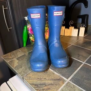 Hunter blue boots